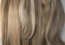 Virgin hair blond tape in extensions